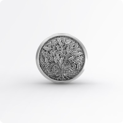 Шарм Древо Дуб из серебра
